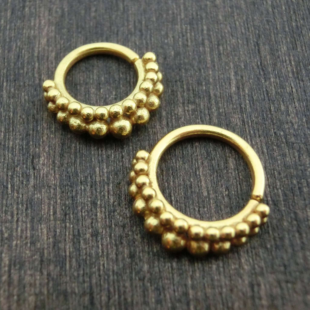 gold septum double band indian style 1,2 mm