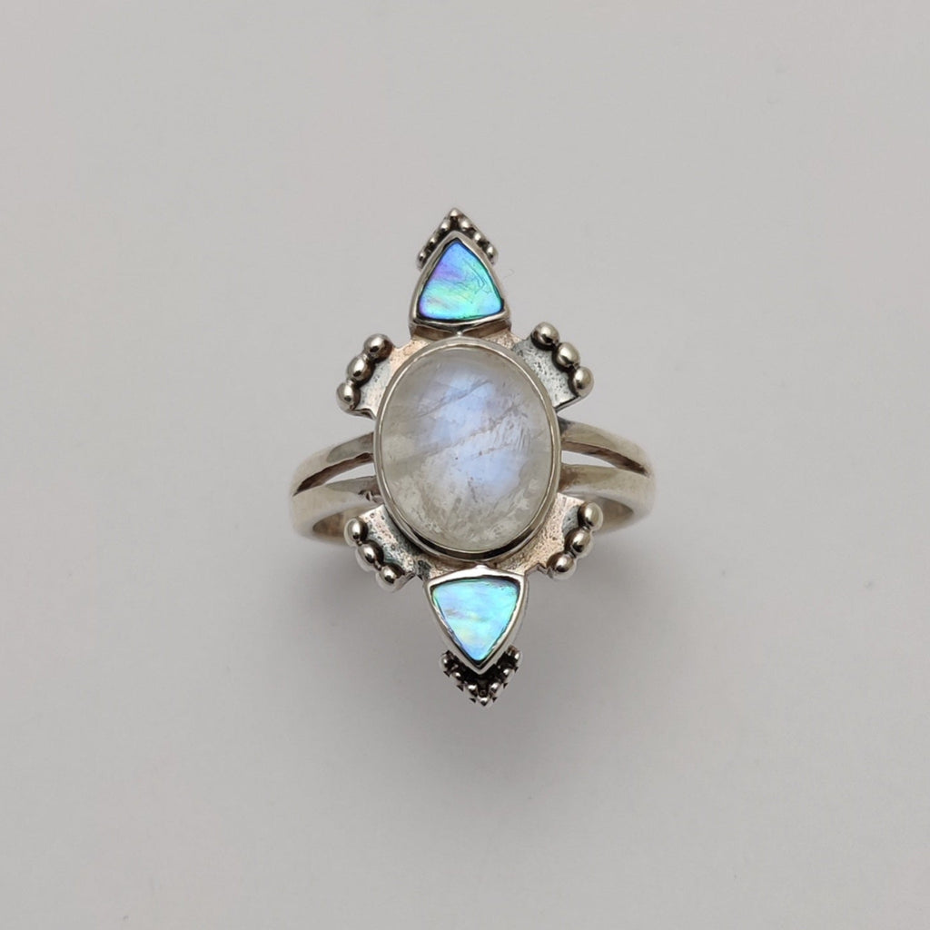 moonstone silver ring noomaad