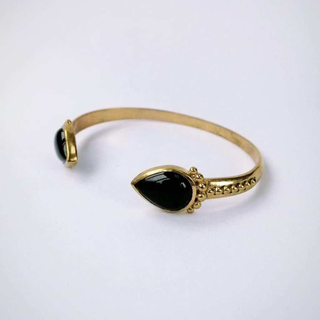 drop cuff bracelet black onyx