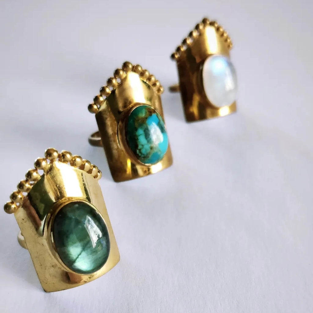 bohemian gemstone rings