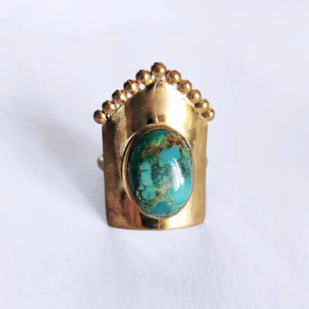 turquoise brass ring on sale