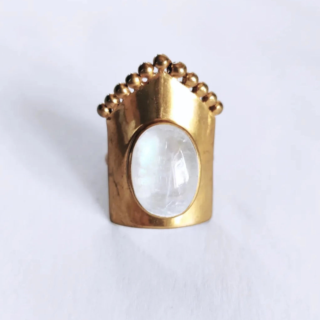 moonstone brass ring on sale