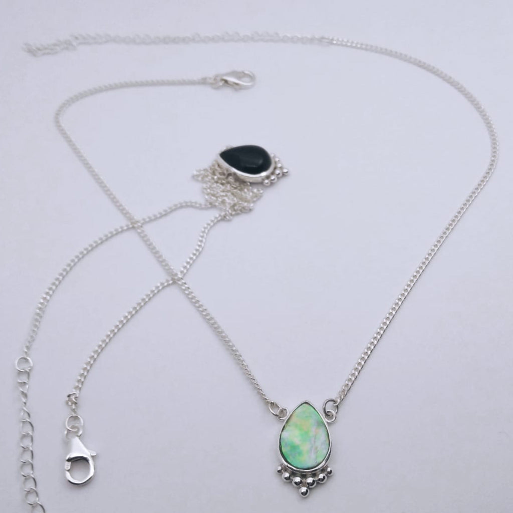 drop necklace silver noomaad
