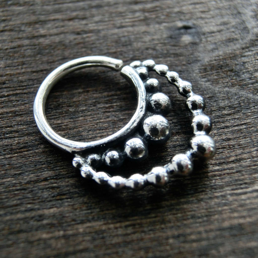 double septum sterling silver