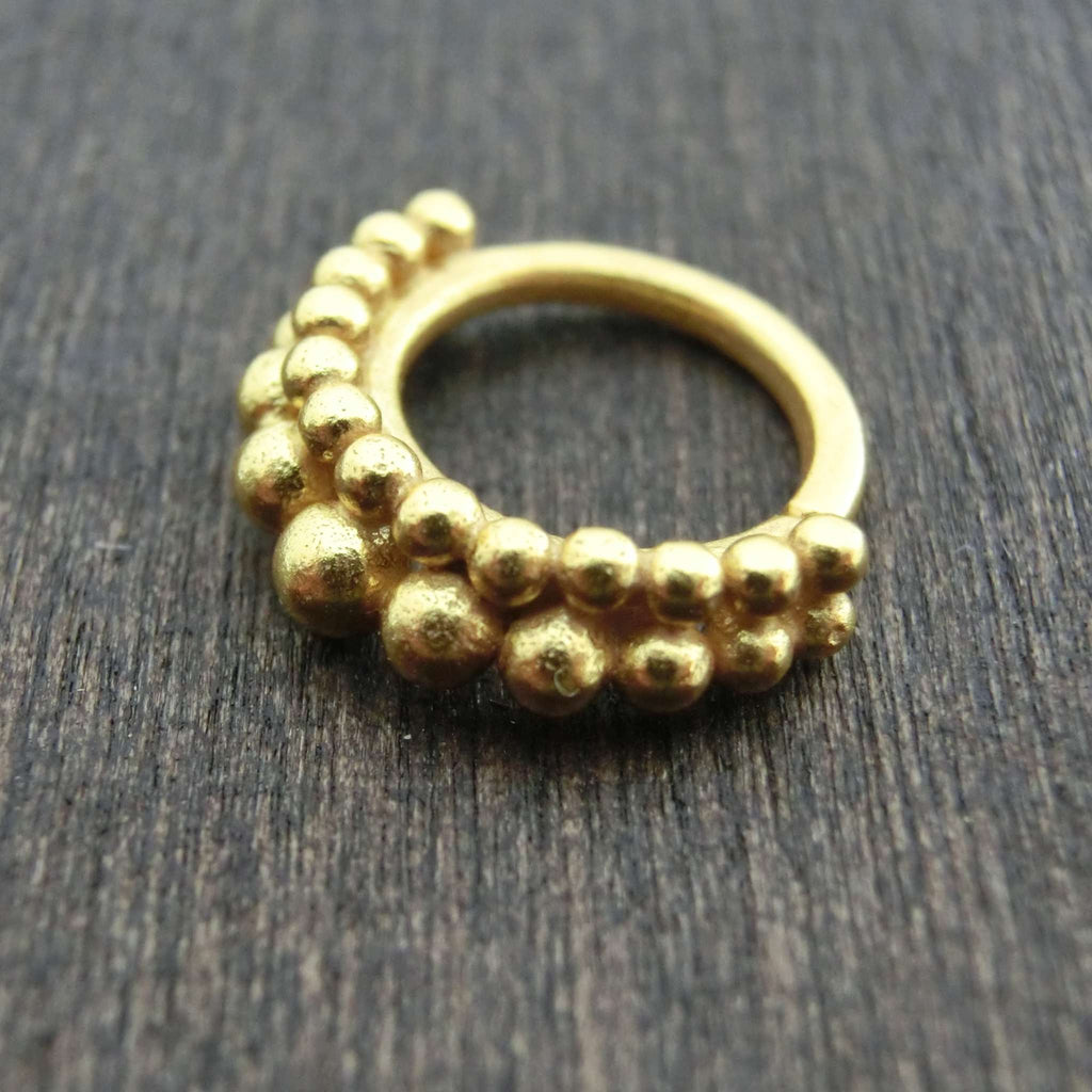 gold septum double band 16g