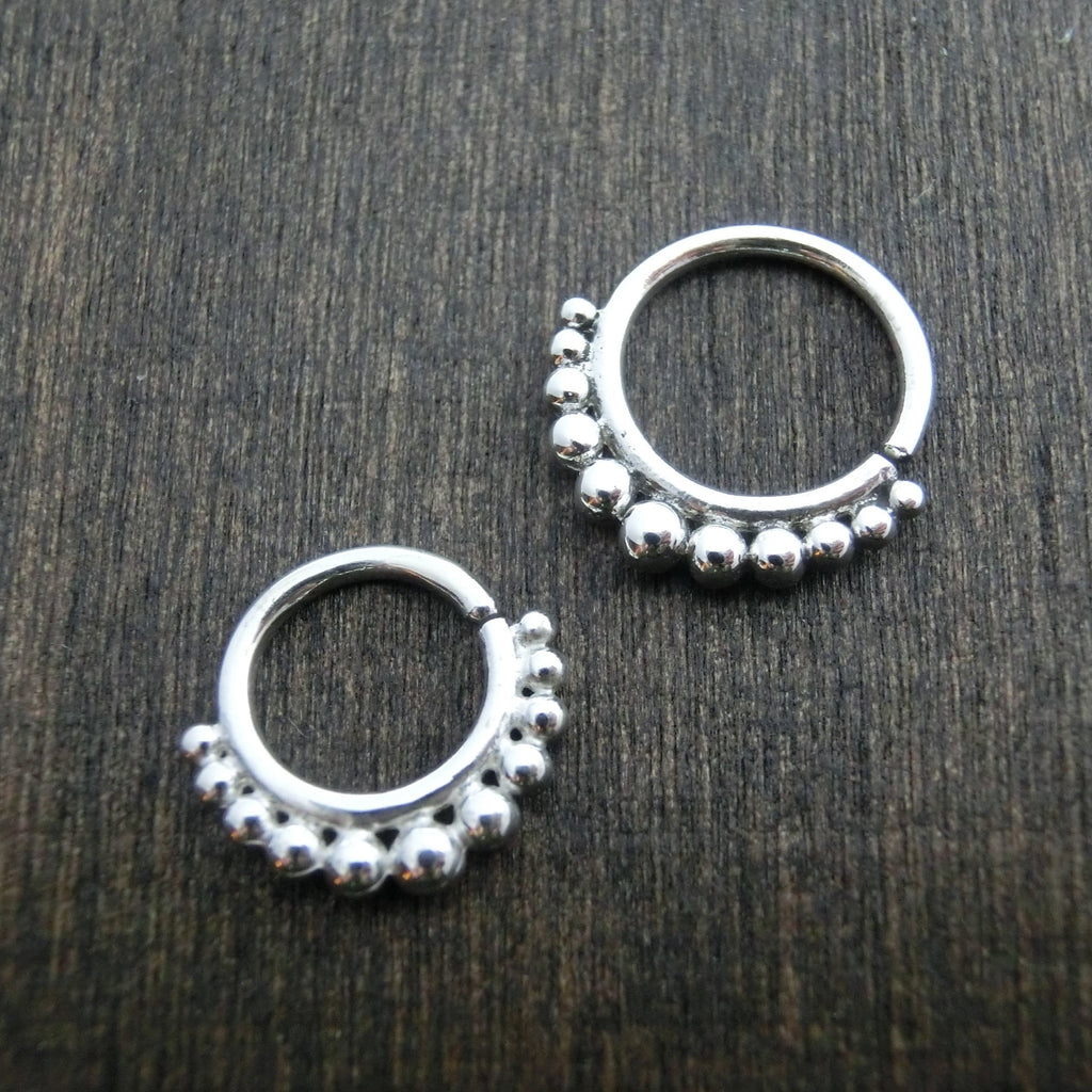 sterling silver septum jewelry